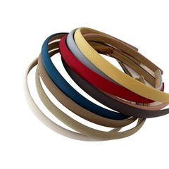 8 PCS 1cm Thin Colorful Headbands Plastic Fabric Soft Non Slip Elastic Band