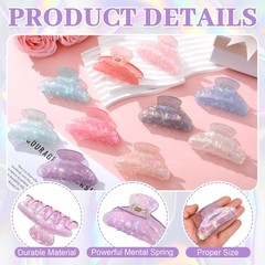 10 PCS Acrylic Hair Claw Clips Fantasy 1 Count (Pack of 10), Color
