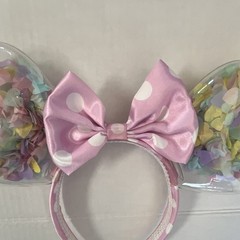 Disney Boxlunch Exclusive Sweetheart Confetti 3D Heart Minnie Ears Headband
