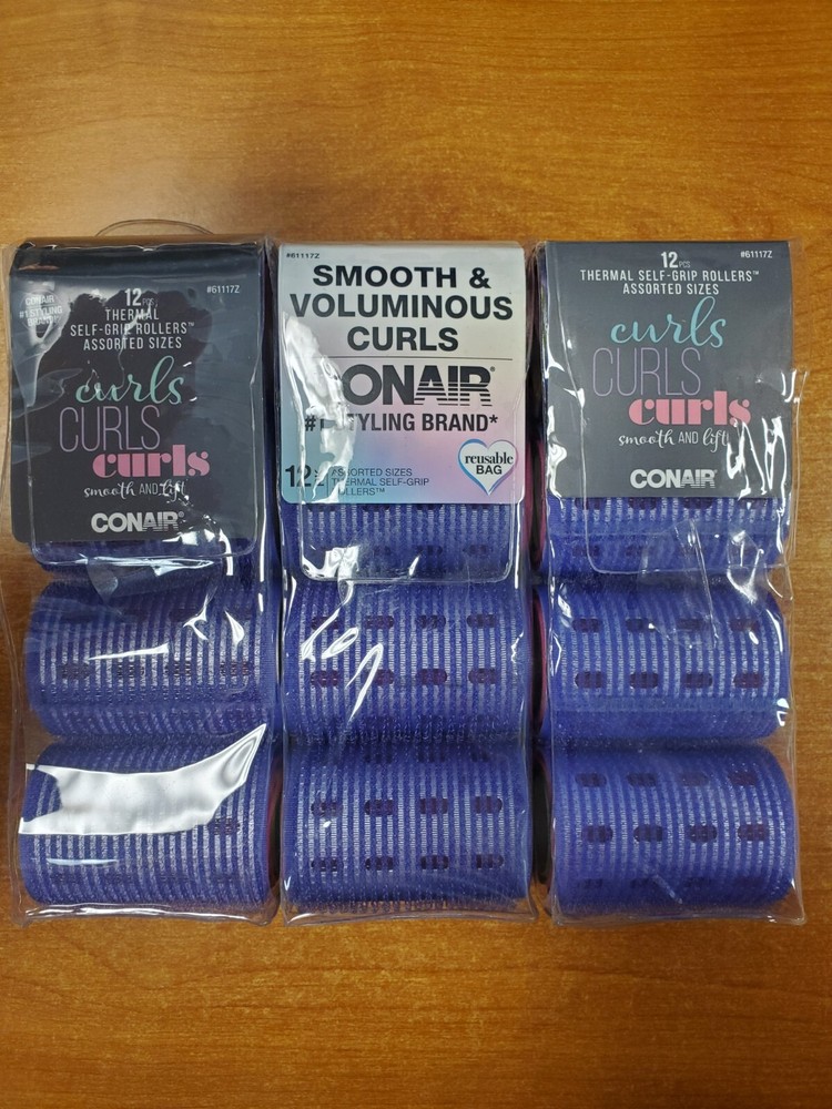 3 Packs of 12 Rollers: Conair Thermal Self Grip Rollers #61117Z (1178-R5P6)