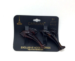 Caravan Mini Dolphin Tortoise Shell Hair Claw Pair 1703/2 R27
