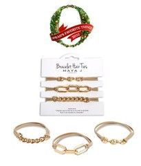 Gold Hair Tie Bracelets Set of 3 14k White Gold Chic Versatile Accessories