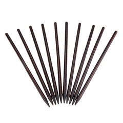 10x Retro Style Brown Wooden Hair Stick Charming Lady Long Hair Styling Hairpin