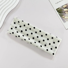 1Pc Polka Dot Yoga Elastic Headband – Fashionable Dot-Pattern Makeup Headband, S