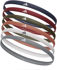 Adidas Hairband Set – 6 Thin – Multiple Colors