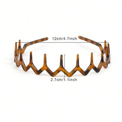 Zig Zag Headbands Recycled Plastic Wavy Hair Band with Teeth Hair Hoop Headbands