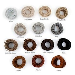 Thin Hair Elastics – – 2mm Hair Ties for Fine Hair, 40 Count, Beige Blonde