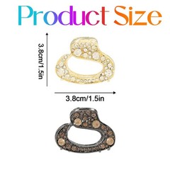CASDRE Rhinestone Hair Clips Sparkly Metal 1 Count (Pack of 1), Color A