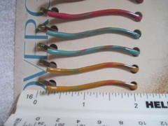 Goody Covergirl Epoxy Metal Wavy Bobby Slide Hair Pins Bobbies Pink Yellow Blue