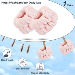Wrist Bands for Washing Face, Spa Wristbands for Washing Face, Microfiber Wrist