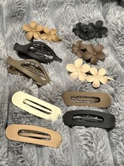 10 Pcs French Flat Hair Clips for Women – 3 Styles Non-slip Flat Claw Clips NEW