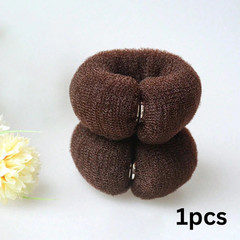Hair Donut Bun Maker Ring Hairstyle Tool Snap Closure French Style Mesh Chignon