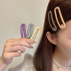 Matte Snap Hair Clips 6 PCS Candy Colour Non-Slip Metal Clips for Girls