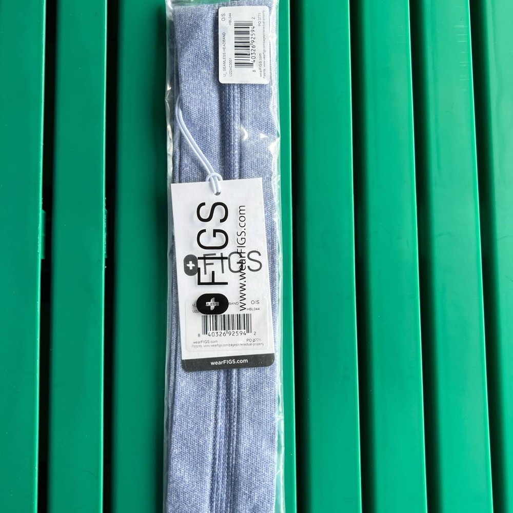 FIGS Seamless Cotton Blue Headband Women’s Hair Accessory for All Hair Types