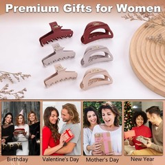 6 PCS Silicone Claw Clip, Flexible Clip for Thin, Thick and Curly…
