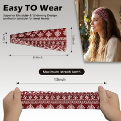 Headbands for Women,Wide Stretchy Sports Hair Bands, Elastic Soft Fashion Head B