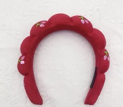 Beautiful Spa Headband Cherry Embroidered Headband $5.99 Each Choose Your Color