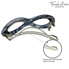 French Amie Infinity Loop 3” Cellulose Handmade Automatic Hair Barrette