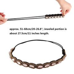 5pcs Hairbands for Women, 5 Rhinestone Beaded Headbands, Head Bands for Women…