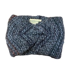 Bettina Knit Headband Womens OS Grey Twist Front Ear Warmer Made in Italy