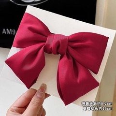 2026 Satin Large Bow Headband Hair Clip for Women Model Wedding Hair Accessories