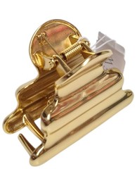 J.Crew Ridged Metallic Hair Claw Shiny Matte Gold One Size CK116 New with Tags