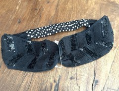 Anthropologie Soft Twisted Hair Bandana/ Sequin Beaded