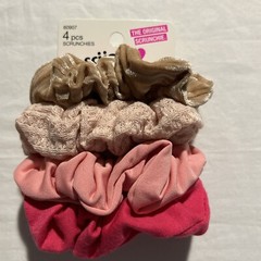 Scunci 4 Pcs Scrunchies Pinks/Browns – NIP