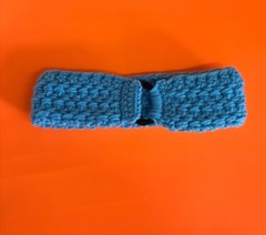 Purple Blue Pink Red Knit Handmade Button Headband Women Teens Solid Casual