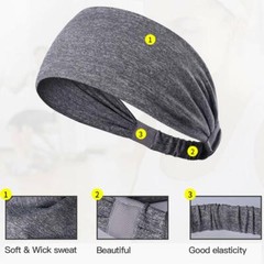 Sports Headband for Men Women Yoga Running Fitness Moisture Wicking Sweatband