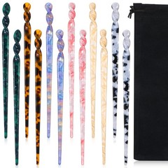 12 Pieces Acetate Hair Sticks Hair Chopsticks Tortoise Shell Hairpin Leopard …