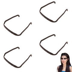 PAHAFENRY 4 PCS Square Invisible Headband for 1 Count (Pack of 4), Brown