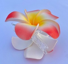 Hawaiian Design Plumeria Tropical Hair Clip Beach Luau Foam Accessories