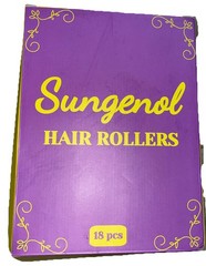 Hair Rollers Curly 18 Piece Nylon Fiber 3 Sizes Brand New In Box Sungenol