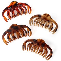 Molizummy 4 PCS Claw Clips for Women, Tortoise 1 Count (Pack of 4),