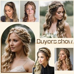 Headband Synthetic Hair Plaited Headband Braid Braided & Teeth Hair Band Beauty