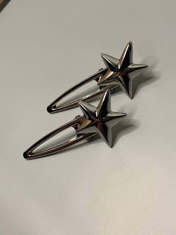 Yves Saint Laurent Y2K Silver Star Hair Clip