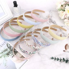 Summer Flower Floral Checked Plaid Printed Hair Headbands Accessories 12 PCS