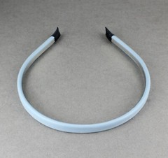 Blue headband faux leather hair band headband skinny thin narrow 3/8″ wide
