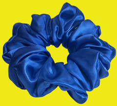 XXL Jumbo Women Charmeuse Red Blue Gold Satin Scrunchie Birthday Day, Mom gift