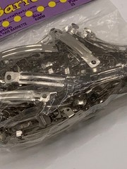 43 pieces 1-1/2″ Hair Clip Barrette Silver New craft supply lot Free shipping