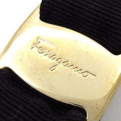 Salvatore Ferragamo Vara Black Gold Chemical Fiber Hardware Other Jewellery