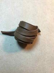 Men’s Viking Hair Style Ponytail Holders Black Leather Wrap Ties Men’s Cuff