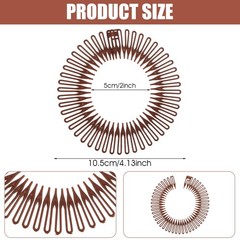 4PCS Flexible Headbands,Circular Stretch Comb Headband Zig Zag Plastic Circle…