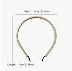 Pearl Headband Beaded Embellished Gold Elegant Headband Hair Accessory