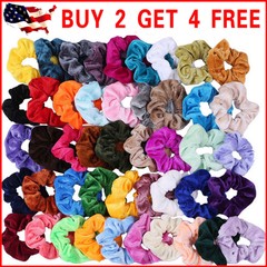5 PCS Women Velvet Elastic Hair Bands Scrunchies Rope Ties Girl Hair Ring Loop