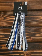 Women’s Under Armour Softball Headbands One Size Black White Blue 6-Pack
