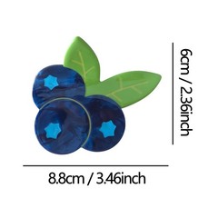 Funny Blueberry Hair Clip,Acetate Claw Clips,Cute Fruit Hair Claw Clips for W