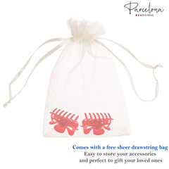 Parcelona French Classic Small 2.5″ Celluloid Set of 2 Jaw Hair Claws for Women