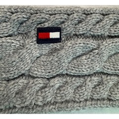 Tommy Hilfiger Gray Cable Knit Fleece Lined Headband Ear Warmer